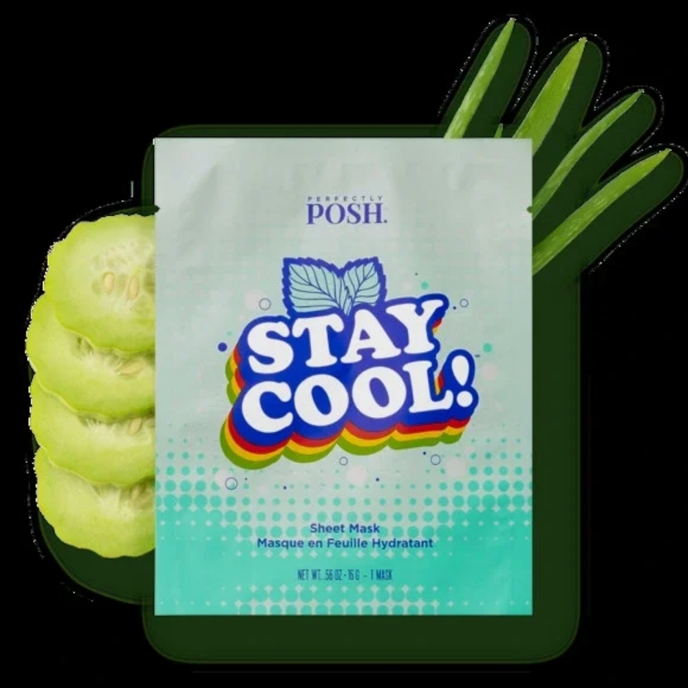 2/$14 Perfectly Posh Stay Cool Sheet Masks 4 each
